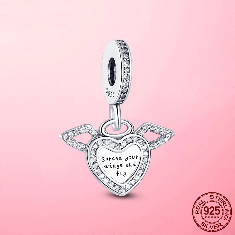 CHARMS CORAZON CON ALAS/PLATA 925