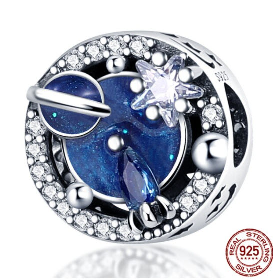 CHARM AZUL PLATA 925