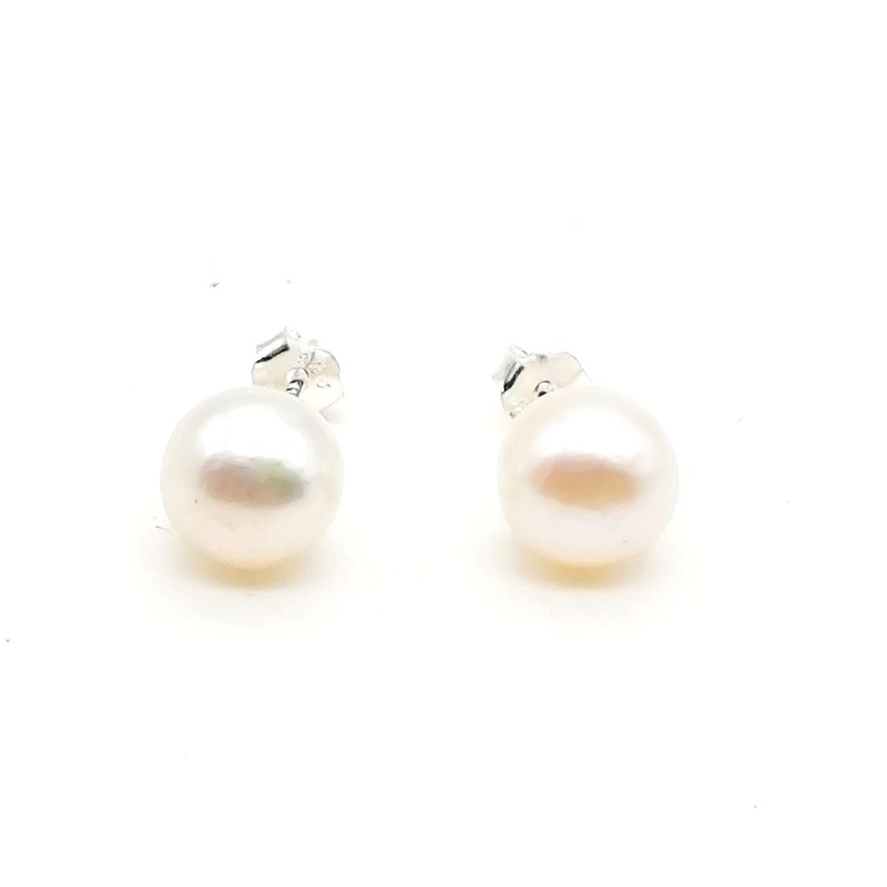 ZARCILLOS, ARETES, PENDIENTES, PERLAS CULTIVADAS, 8MM