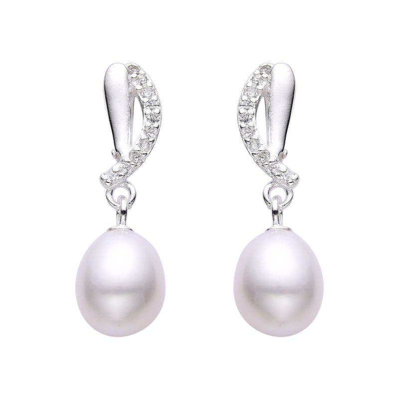 ZARCILLOS DE PERLA. ARETES, PENDIENTES, CIERRE TOPITO
