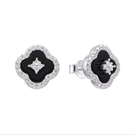 ZARCILLOS DE FLOR. ARETES, PENDIENTES, NÁCAR VAN CLEEF