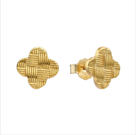 ZARCILLOS DE FLOR. ARETES, PENDIENTES, CIERRE TOPITO. (VAN)
