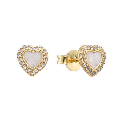 ZARCILLOS DE CORAZÓN. ARETES, PENDIENTES, NÁCAR