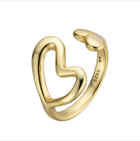 ANILLO AJUSTABLE DE CORAZONES. SORTIJA