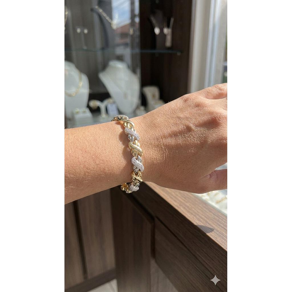 PULSERA DE DAMA GOLD^SILVER ORO LAMINADO